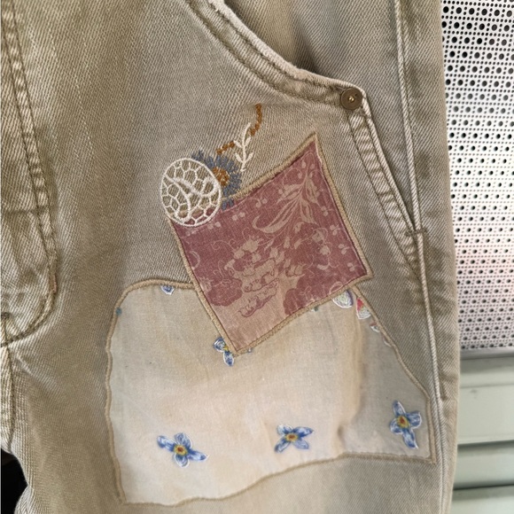 Anthropologie - Patchwork Beige Jeans - Picture 7 of 8